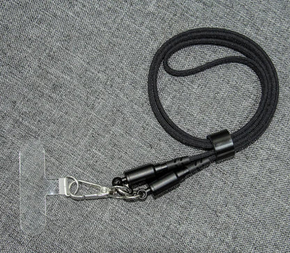 Cable Carga Rápida PD 60W USB-C a USB-C con Lanyard Nylon Trenzado Plano Anti-Pérdida (0.8m/1m/1.2m)