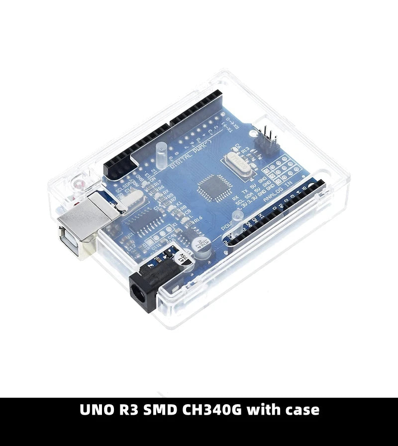 Placa Desarrollo UNO R3 (Oficial ATMEGA16U2 / WiFi R3 ATMEGA328P CH340G) compatible WeMos ESP8266 (con Caja)