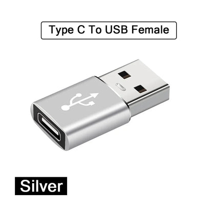 Adaptador Convertidor OTG USB 3.0 Macho a Tipo C Hembra para Cargador/PC/MacBook/Auto/USB iPad (2 Unidades)