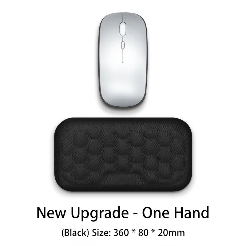 Reposamuñecas Ergonómico Espuma Memoria para Teclado y Mouse Pad (Protección Oficina/Tipeo) Computadora/Notebook