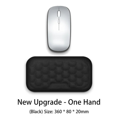 Reposamuñecas Ergonómico Espuma Memoria para Teclado y Mouse Pad (Protección Oficina/Tipeo) Computadora/Notebook