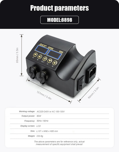 Estación de Soldadura 2 en 1 (Cautín + Pistola Aire Caliente) 750W para Reparación BGA/SMD (Modelo JCD 8898)