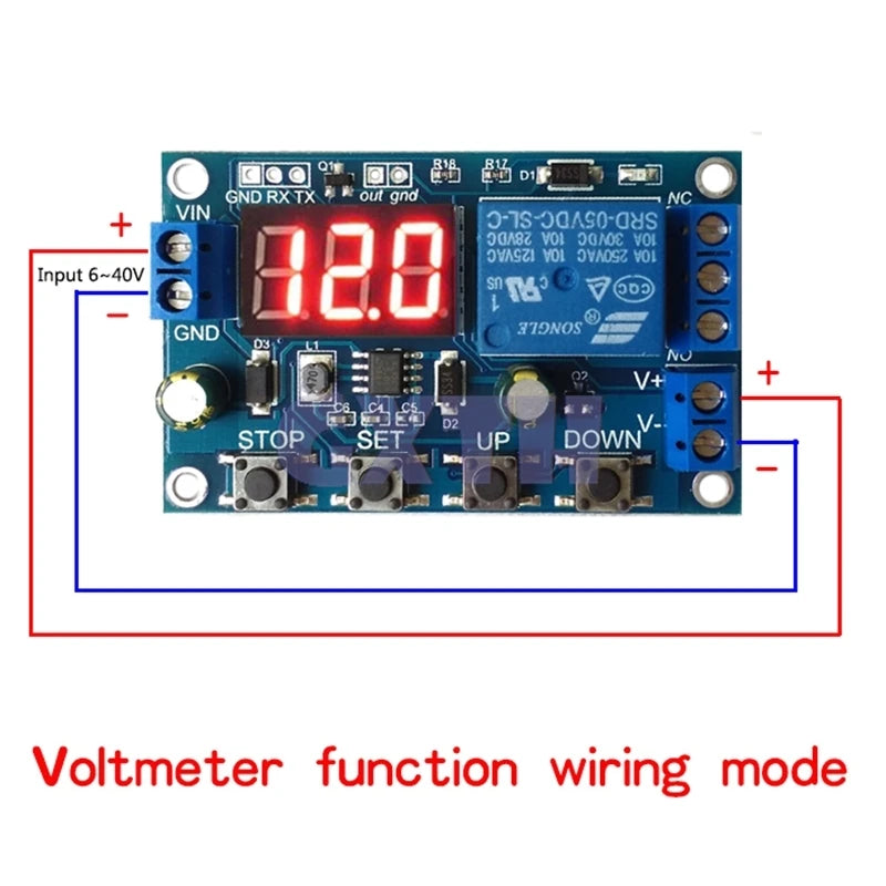 Switch Control Carga/Descarga Batería DC 6-40V Protección Sobre/Bajo Voltaje Corte Automático