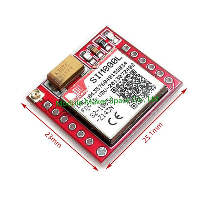 Módulo GSM/GPRS SIM800L Core (Quad-Band, Serial TTL) con Interfaz IPX, Antena PCB y Ranura Micro SIM para Arduino