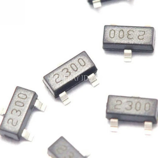 MOSFET Canal-N SI2300 SMD SOT-23 30V 3.6A - Lote 100 Piezas