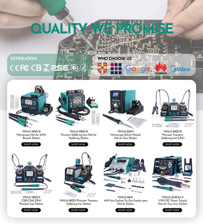 YIHUA 982 Repaid Heating Soldering Iron Staion Compatibled C210 Solder Iron Handle Electronic Welding Rework Station