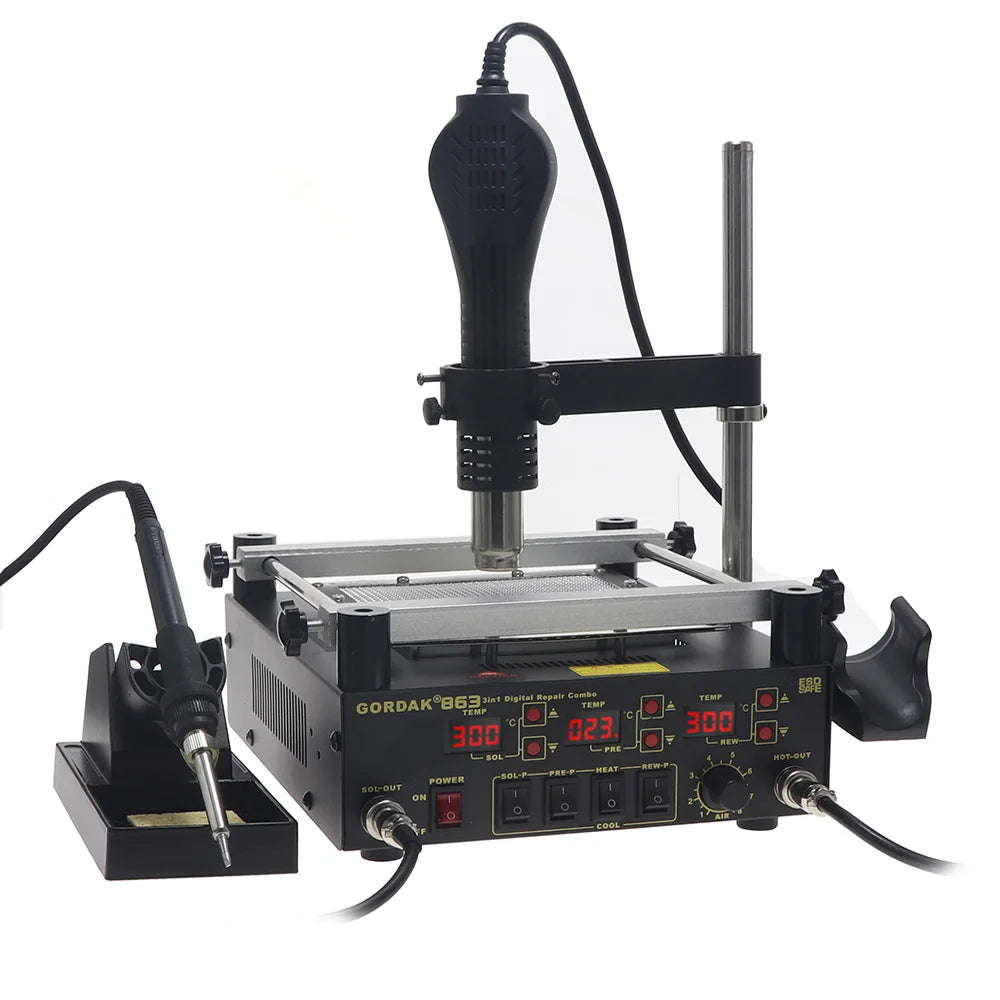 100% Original GORDAK 863 3 in 1 Welding Station Hot Air Rework Station Preheating Station For Soldering&Soldering Iron Electric