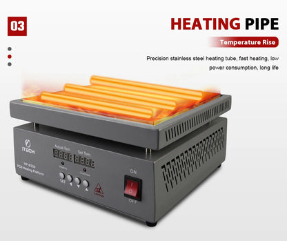 Plataforma Calefactora PCB de Alto Rendimiento con Display Digital (Temperatura Constante) ITECH HP-B100/B150/B180