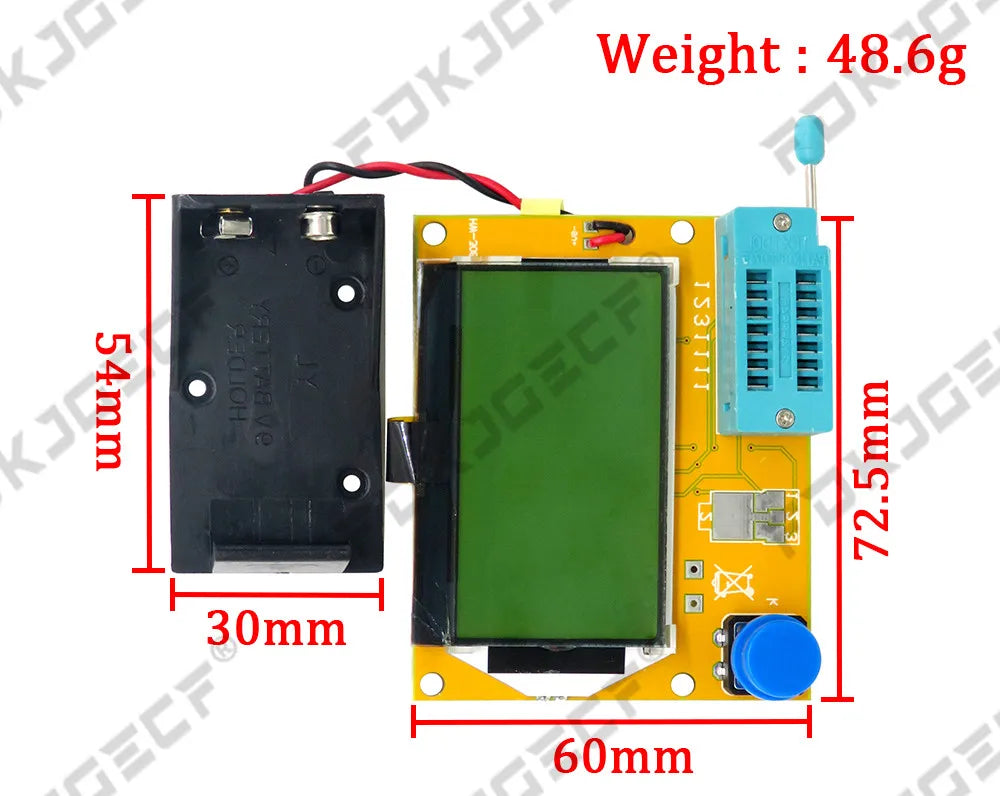 Tester Transistor LCR-T4 (Nuevo, Alta Calidad) - Medidor ESR, Diodo, Triodo, Capacitancia, SCR, Inductancia (con Case)