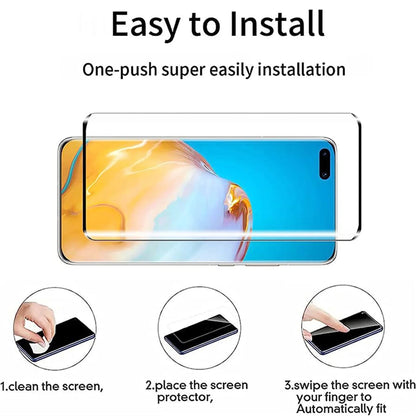 1-4Pcs Curved Glass For HUAWEI P40 Pro Screen Protector Glass