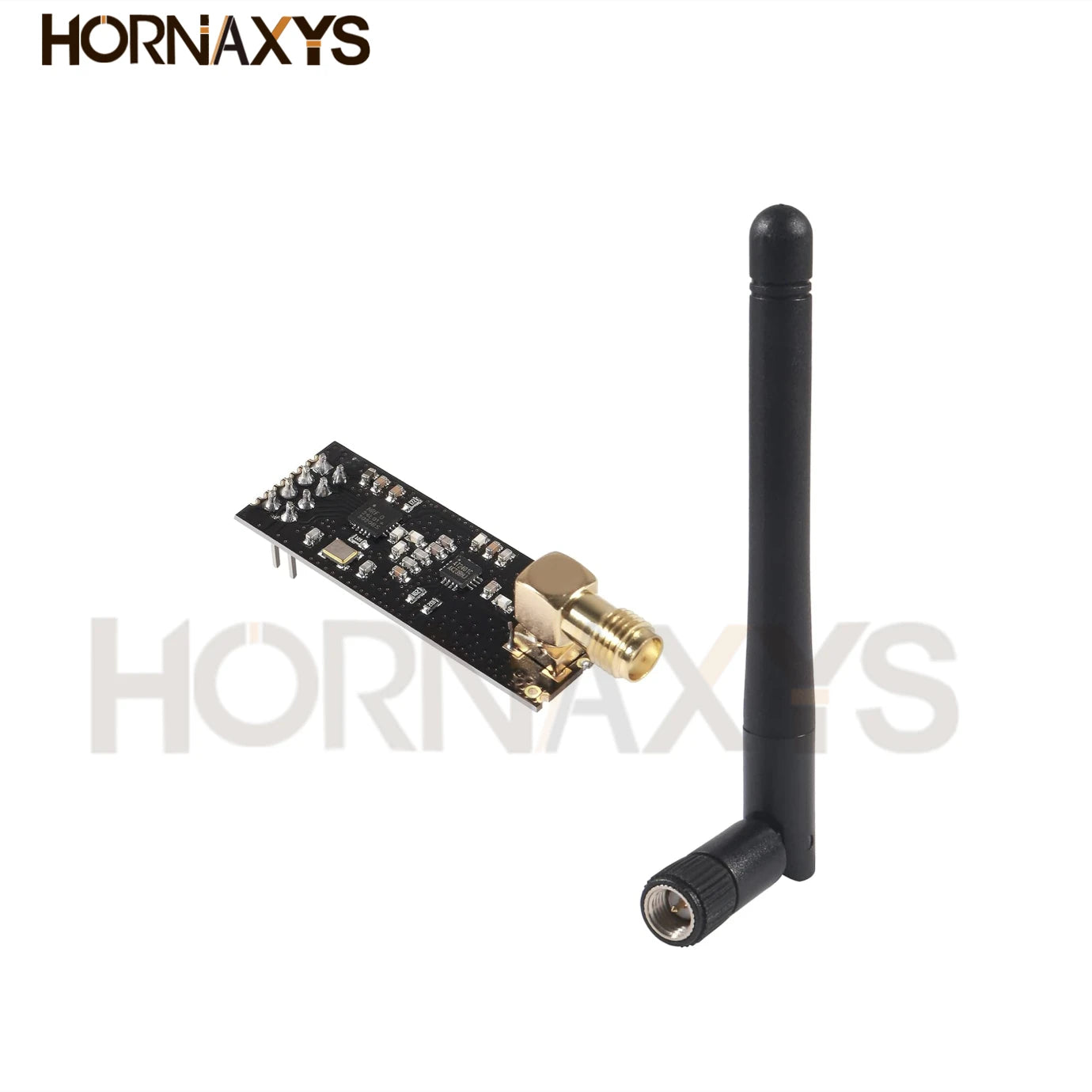 Módulo Transceptor RF Inalámbrico NRF24L01+PA+LNA (2.4G, 1100m) con Antena y Adaptador Breakout 3.3V (5 Unidades)
