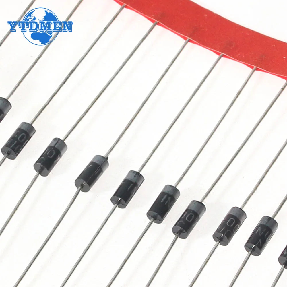 Kit Surtido Diodos THT DO-41/DO-35/DO-15 (Rectificador/Schottky/Switching) - Varios Tipos (100/200 Piezas)