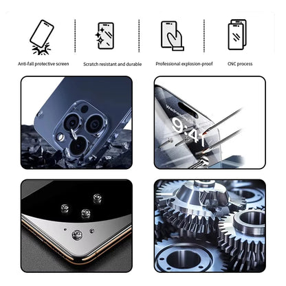 1-2Pcs Coating Install Box HD Screen Protector For Xiaomi Mi 14 13 13T 12T 11T Poco X6 Pro X5 X3 NFC F6 F5 M6 M5 M4 M3 C65 Glass