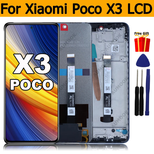 IPS LCD For Xiaomi POCO X3 Display Touch Screen Digitizer Assembly For Poco X3/X3 Pro/X3 NFC LCD Replacement Parts M2007J20CI