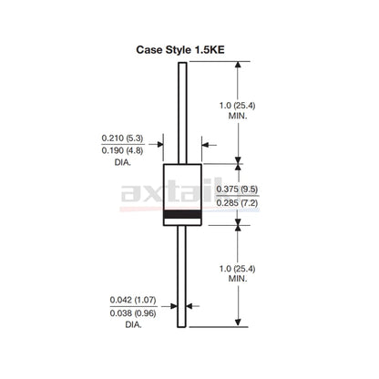20PCS 1500W TVS Diode 1.5KE51A 1.5KE56A 1.5KE62A 1.5KE68A 1.5KE75A 1.5KE82A 1.5KE91CA 51V 56V 62V 68V 75V 82V 91V DO-201AD