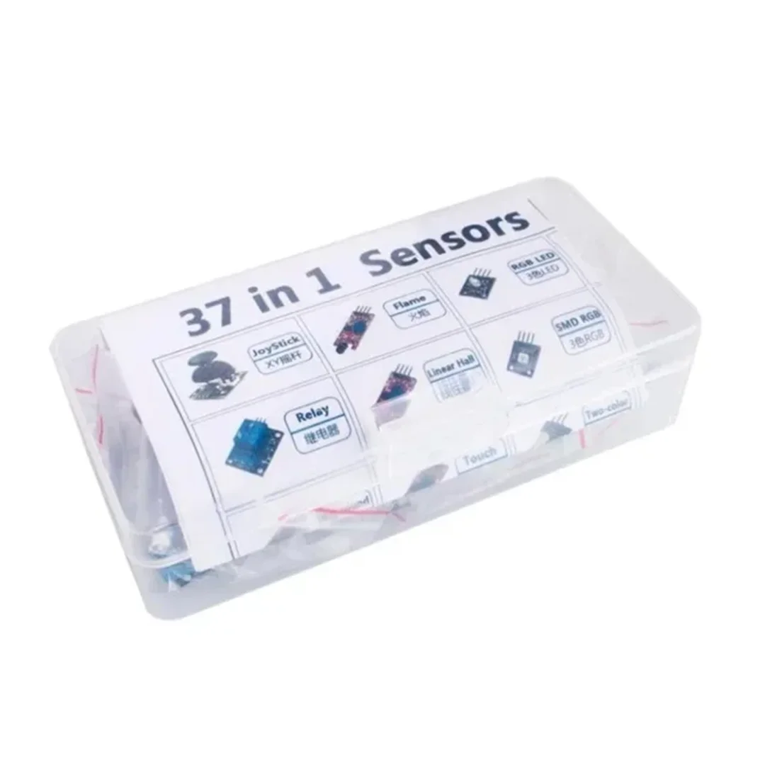 Kit Inicio Módulos Sensores (45 en 1, 16 Tipos) con Caja para Arduino/Raspberry Pi/UNO R3/MEGA2560 (Superior a 37 en 1)