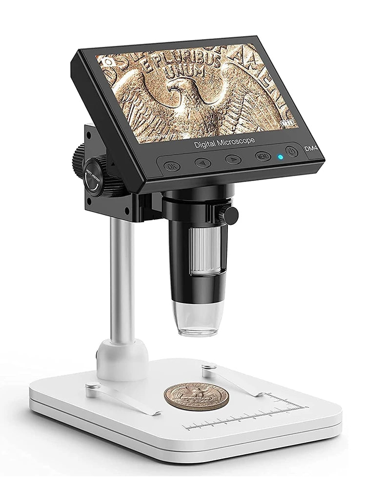 Elikliv EDM4 1000x Digital Microscope for Electronics Soldering PCB Phone Repair with 4.3'' LCD Microscope for Windows MacBook