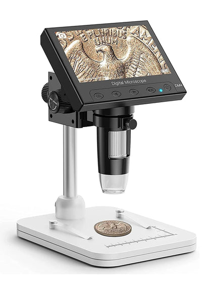 Elikliv EDM4 4.3" LCD Digital Microscope for Electronic 1000x Coin Magnifier Repair Microscope with LED Lights for PC Windows