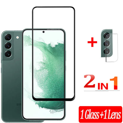 Protector Pantalla Cristal Templado para Samsung Galaxy S21 FE/S22 Plus/S23 (Compatible Desbloqueo Huella)