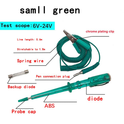 Pluma Tester Voltaje Circuito Universal Auto/Camión con Display Digital y Luz - Accesorio Reparación