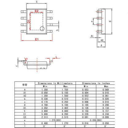Circuito Integrado (IC) Carga Batería Litio IP2312 (ESOP-8, 5V/2A) (Nuevo Original, 5 Unidades)