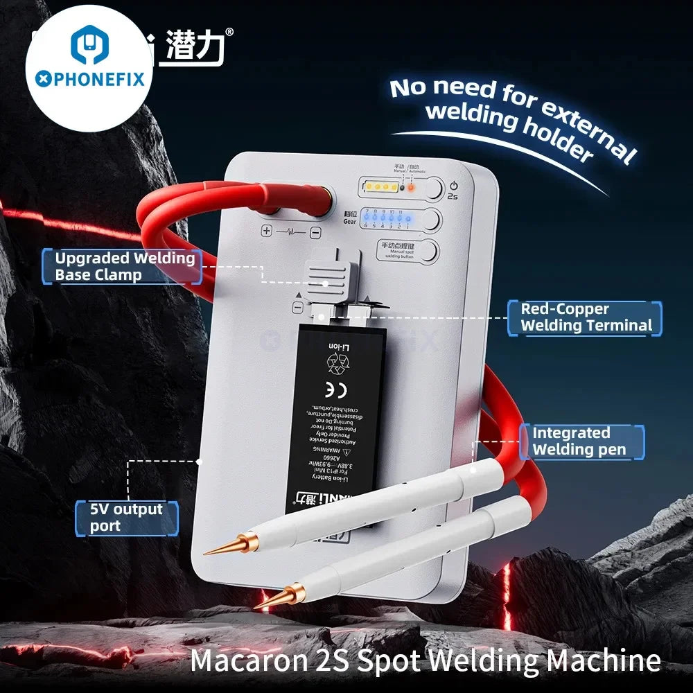 Qianli Macaron Max 2 Spot Welding Machine Adjustable 6 Speed Pulse Time Micro Spot Welder for Phone 11-15PM Battery repair tools