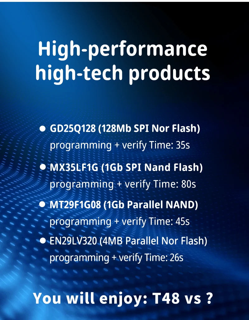 Programador XGecu T48 [TL866-3G] (Soporta 34000+ ICs SPI/Nor/NAND/EMMC BGA/TSOP/SOP/PLCC, V12.78)