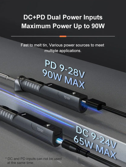 Original TS101 Portable Soldering Iron TS-BC2 PD3.1 90W TS100 Upgrade Adjustable Temperature Digital