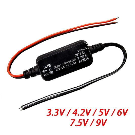 Módulo Convertidor Buck DC 12V a 3.3V/4.2V/5V/6V/7.5V/9V Step-Down No Aislado con Protección