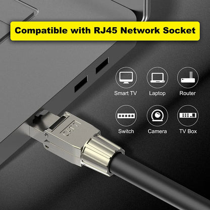 Conector RJ45 Industrial ZoeRax (Cat8/Cat7/Cat6a) Tool-Free Blindado Terminación Modular (1 Unidad)