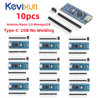 Placa Nano 3.0 (ATMEGA328P, 16MHz, CH340) con Bootloader (Puerto Mini/Tipo C/Micro USB) compatible Arduino