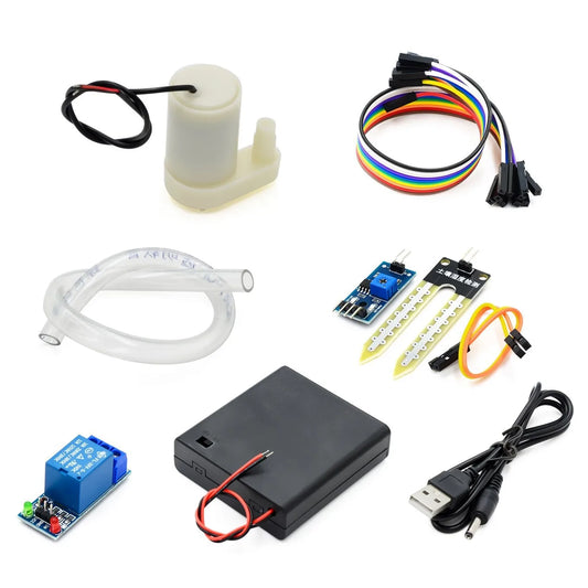 Kit DIY Módulo Riego Automático para Arduino (Detección Humedad Suelo, Bombeo Agua)