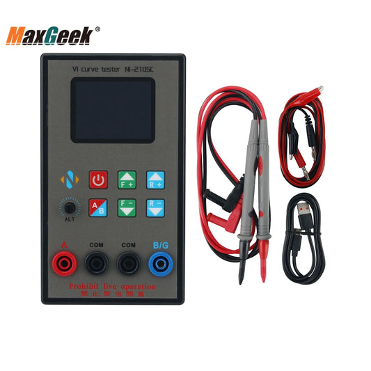 Tester Portátil Curva VI Maxgeek NI-210SC Doble Canal (18 Niveles Frecuencia Ajustable) Pantalla TFT 2.0"