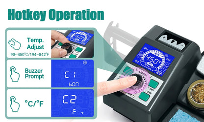 YIHUA 982 Repaid Heating Soldering Iron Staion Compatibled C210 Solder Iron Handle Electronic Welding Rework Station
