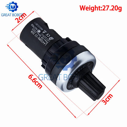 BS LA42DWQ-22 1K 2K 5K 10K 20K 50K 100k 200k 500K  22mm Diameter Pots Rotary Potentiometer Resistance Switch for arduino