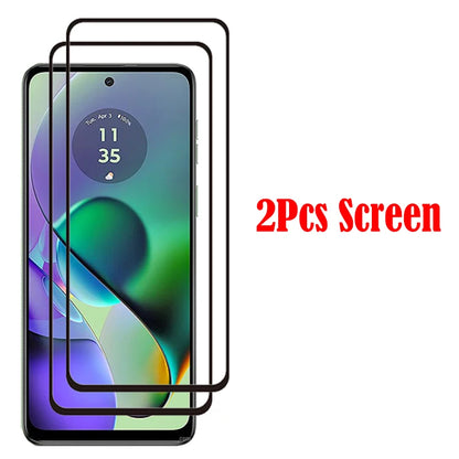 Full Cover Full Glue Tempered Glass For Motorola Moto G54 G84 Screen Protector For Moto G14 Camera Film