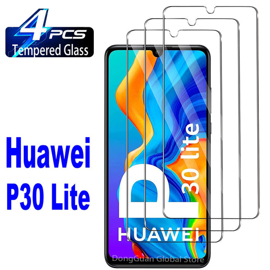 2/4Pcs HD Tempered Glass For Huawei P30 Lite 9H Screen Protector Film