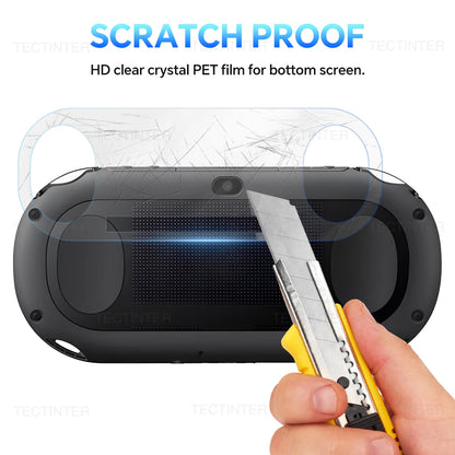 Protector Pantalla Cristal Templado HD Transparente para Sony PS Vita (PSV 1000/2000) Cubierta Frontal + Trasera (1/2 Unidades)