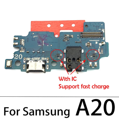 Placa Puerto Carga USB con Conector Dock y Micrófono para Samsung Galaxy A10/A20/A21S/A30/A31/A40/A41/A50/A51/A60/A70/A71
