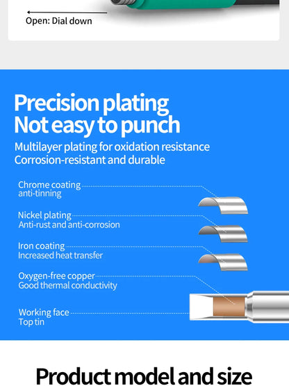 C210 Soldering Tips Compatible with JBC T210 Handle for CD-2SD/2SHE Station Welding Nozzle C210-001 C210-007 C210-008 C210-018