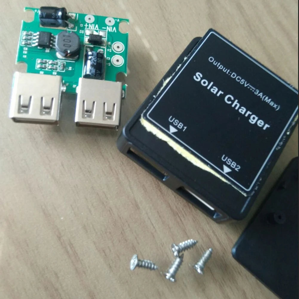 Regulador Voltaje Panel Solar Single/Dual USB 5V 2A/3A Power Controller Reconocimiento Inteligente