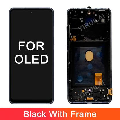 OLED para Samsung Galaxy S20 FE G780F pantalla LCD Digitalizador de pantalla táctil con marco para Samsung S20 FE 5G G781B reemplazo LCD