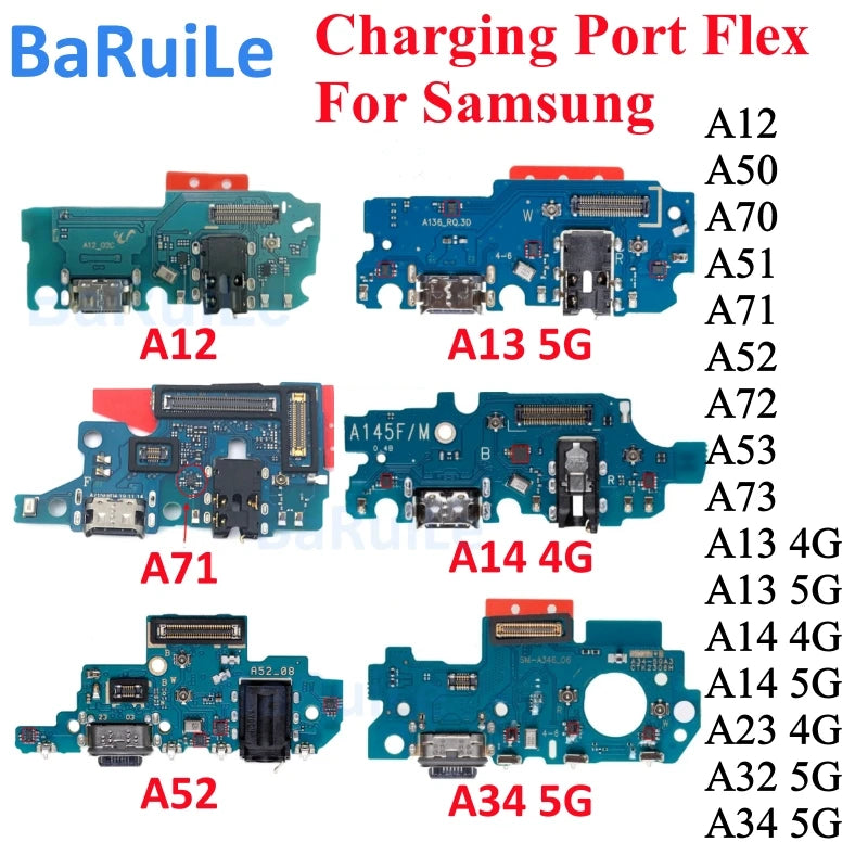 Flex Conector Carga Rápida USB para Samsung A12/A13/A14/A23/A34/A51/A71/A70/A52/A53/A72/A73 (4G/5G)