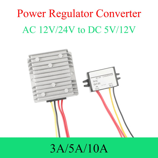 Convertidor AC/DC 12V/24V a DC 5V/12V 3A/5A/10A Buck Regulador Step-Down Módulo Transformador para Auto