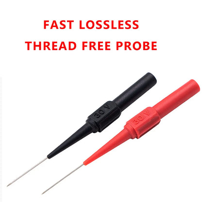 Kit Puntas Prueba Multímetro (x2) - Sondas Automotrices No Destructivas (600V/10A, Aguja 2mm)