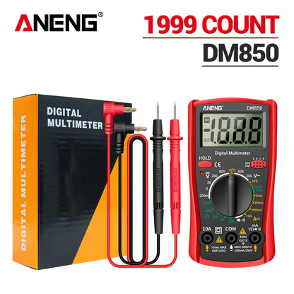 Multímetro Digital Automático Profesional ANENG DM850 (1999 Cuentas) Tester Voltaje AC/DC/Ohm/Corriente Amperímetro Detector