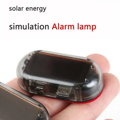 Luz Seguridad Falsa Solar para Auto (Alarma Simulada Dummy Inalámbrica) Lámpara Advertencia Antirrobo LED Intermitente