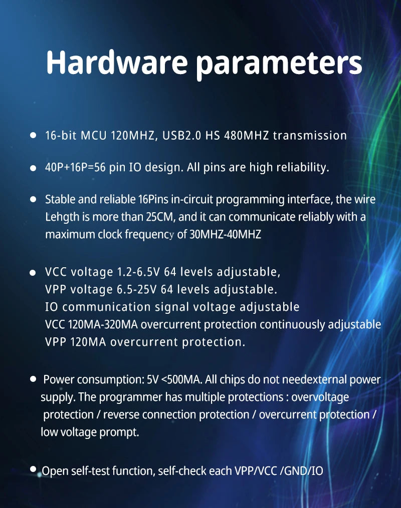 Programador XGecu T48 [TL866-3G] (Soporta 34000+ ICs SPI/Nor/NAND/EMMC BGA/TSOP/SOP/PLCC, V12.78)