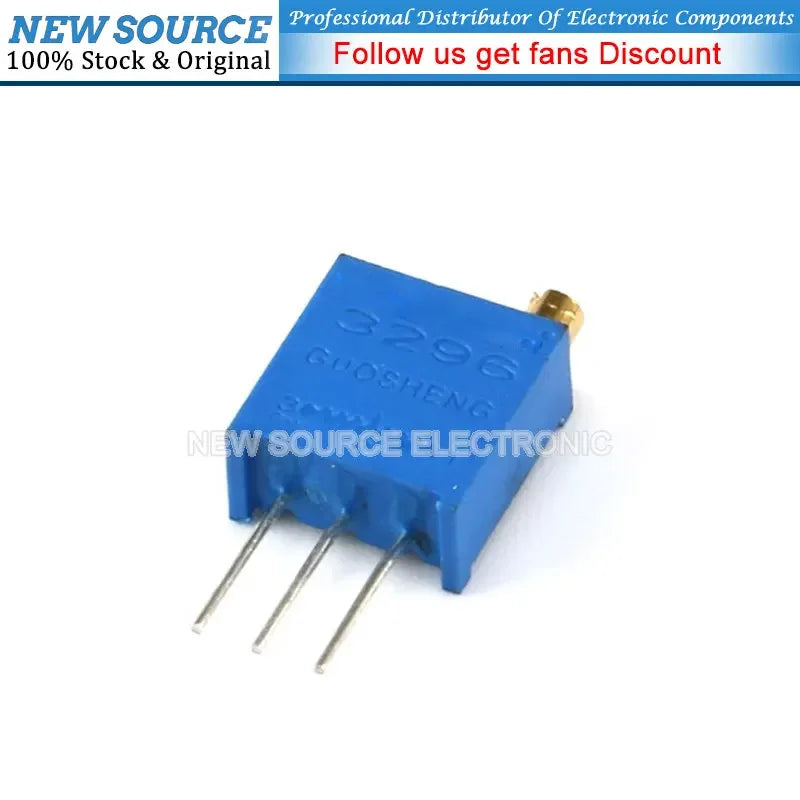 10PCS 3296W Potentiometer Precision Adjustable Resistance Multi-turn Trimming 1K 2K 5K 10K 100K 103 100R Trimmer Potentiometer