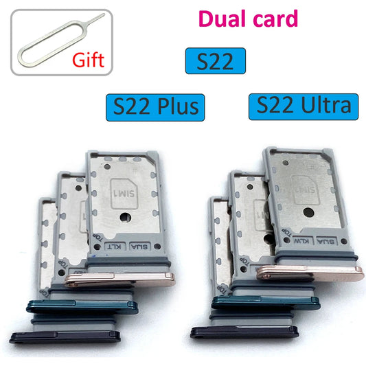 Bandeja Porta SIM/SD Card para Samsung S22 / S22 Plus / S22 Ultra - Repuesto Adaptador + Pin